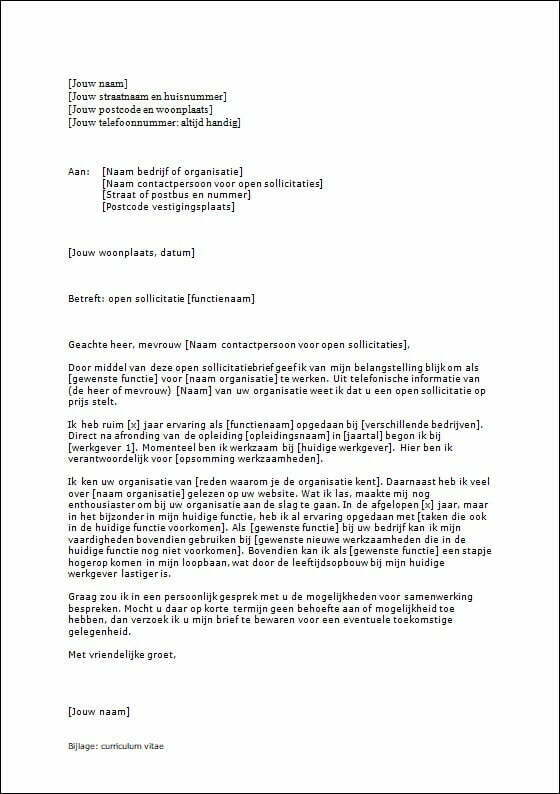 Voorbeeld Open Sollicitatiebrief Voorbeeld Open Sollicitatiebrief Hot